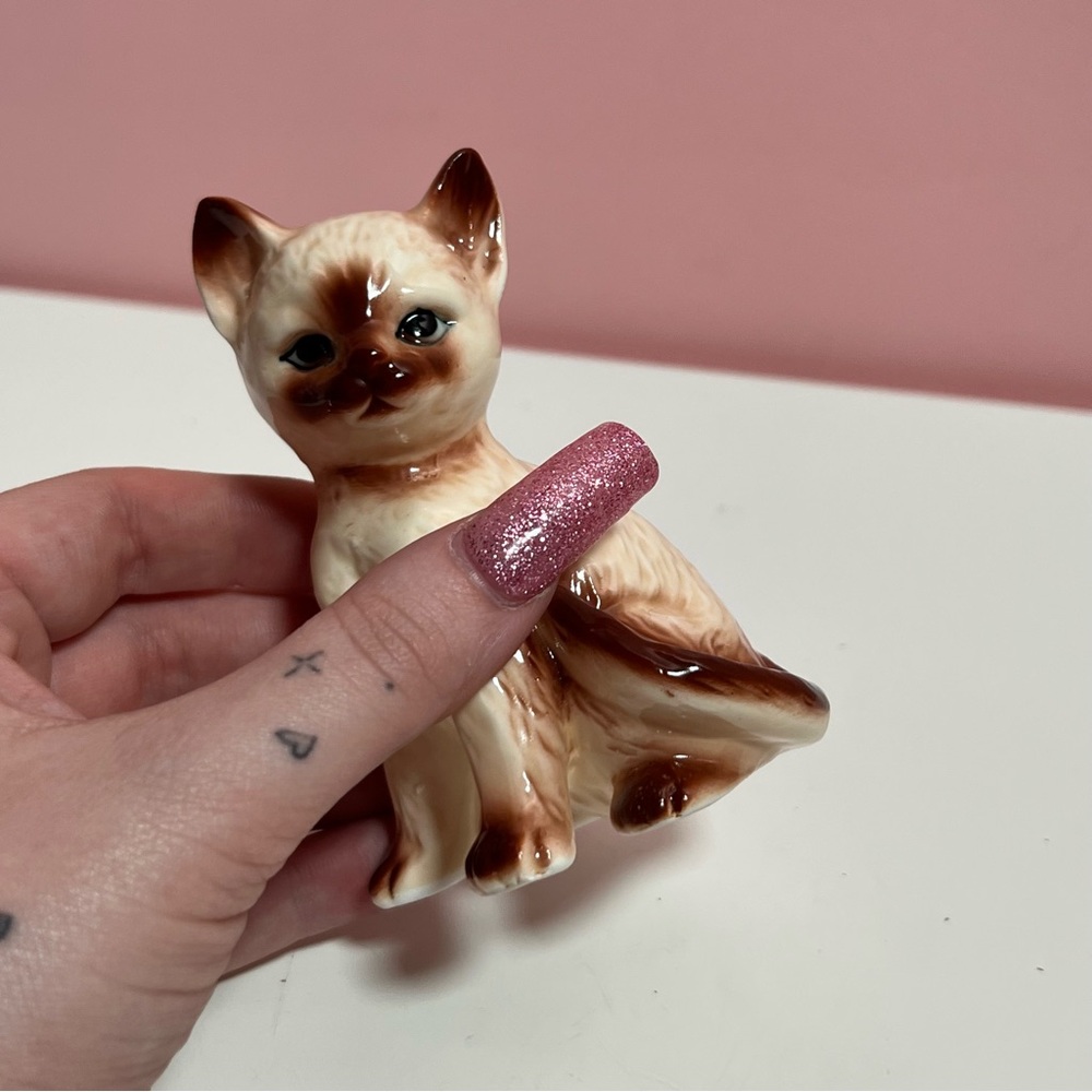 Vintage mid century retro Siamese cat figurine - Picture 2 of 6